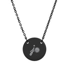 Personalized Cattle Brand Necklace Personalized Necklace The Cinchy Cowgirl - Print One Size Black PVD coating