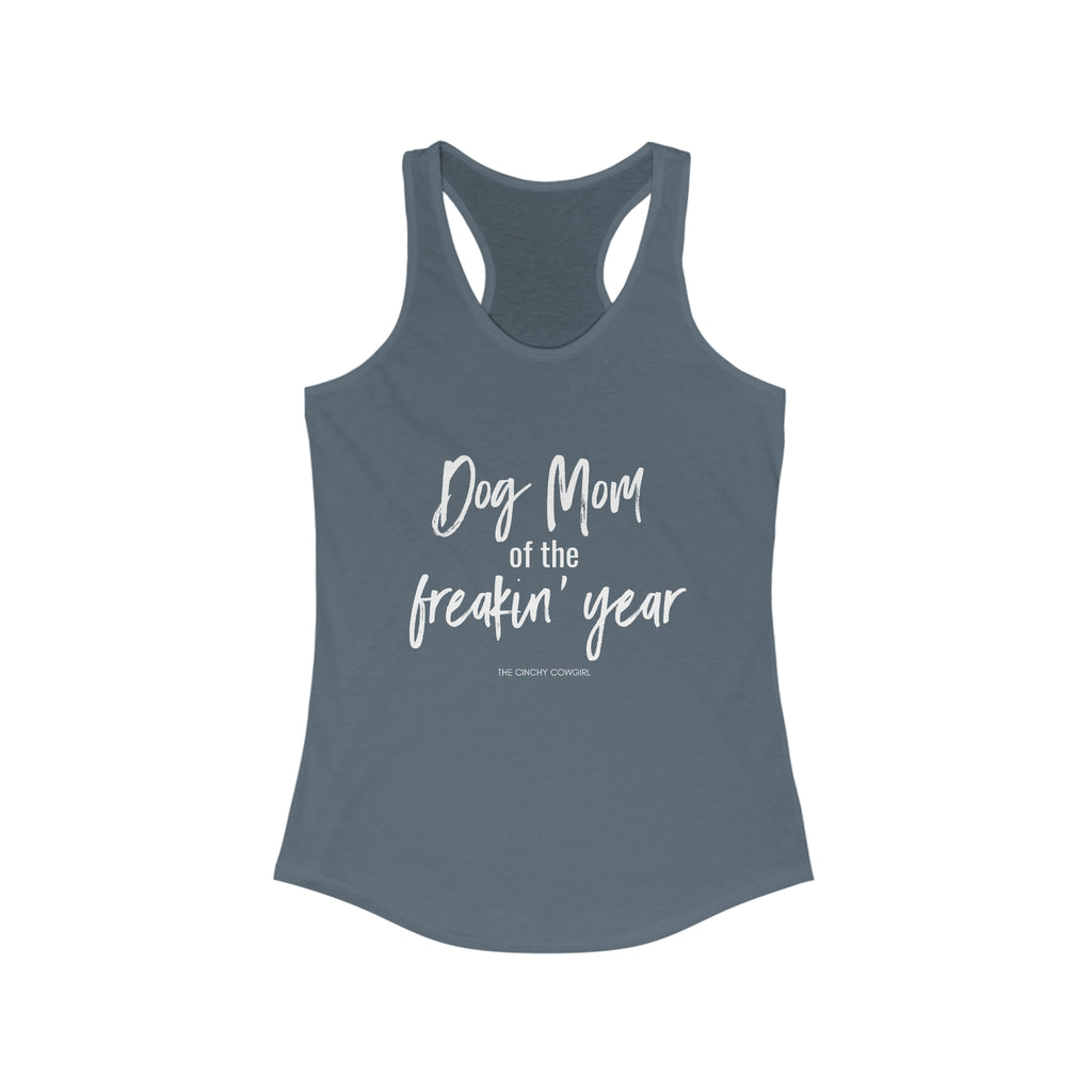 Dog Mom of the Freakin' Year Racerback Tank tcc graphic tee Printify XS Solid Indigo 