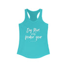 Dog Mom of the Freakin' Year Racerback Tank tcc graphic tee Printify XS Solid Tahiti Blue 