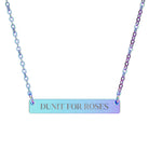 Personalized Horse Name Bar Necklace Accessories The Cinchy Cowgirl - Print One Size Rainbow PVD coating