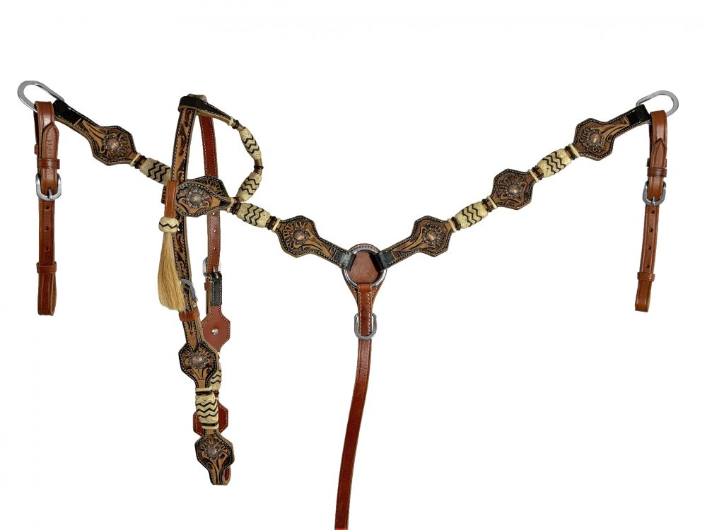 Rawhide One Ear Headstall Set headstall set Shiloh   