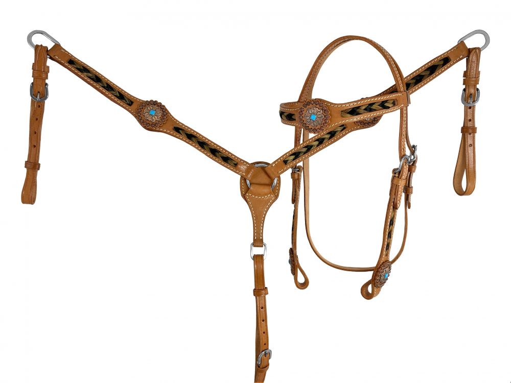 Horse Hair Browband Braided Headstall Set headstall set Shiloh   