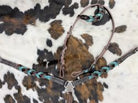 Teal Miracle Braid One Ear Headstall Set headstall set Shiloh
