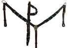 Teal Miracle Braid One Ear Headstall Set headstall set Shiloh