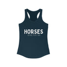 Horses Because People Suck Racerback Tank tcc graphic tee Printify XS Solid Midnight Navy