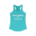 Thoroughbred & Talented Racerback Tank Horse Color Shirts Printify XS Solid Tahiti Blue