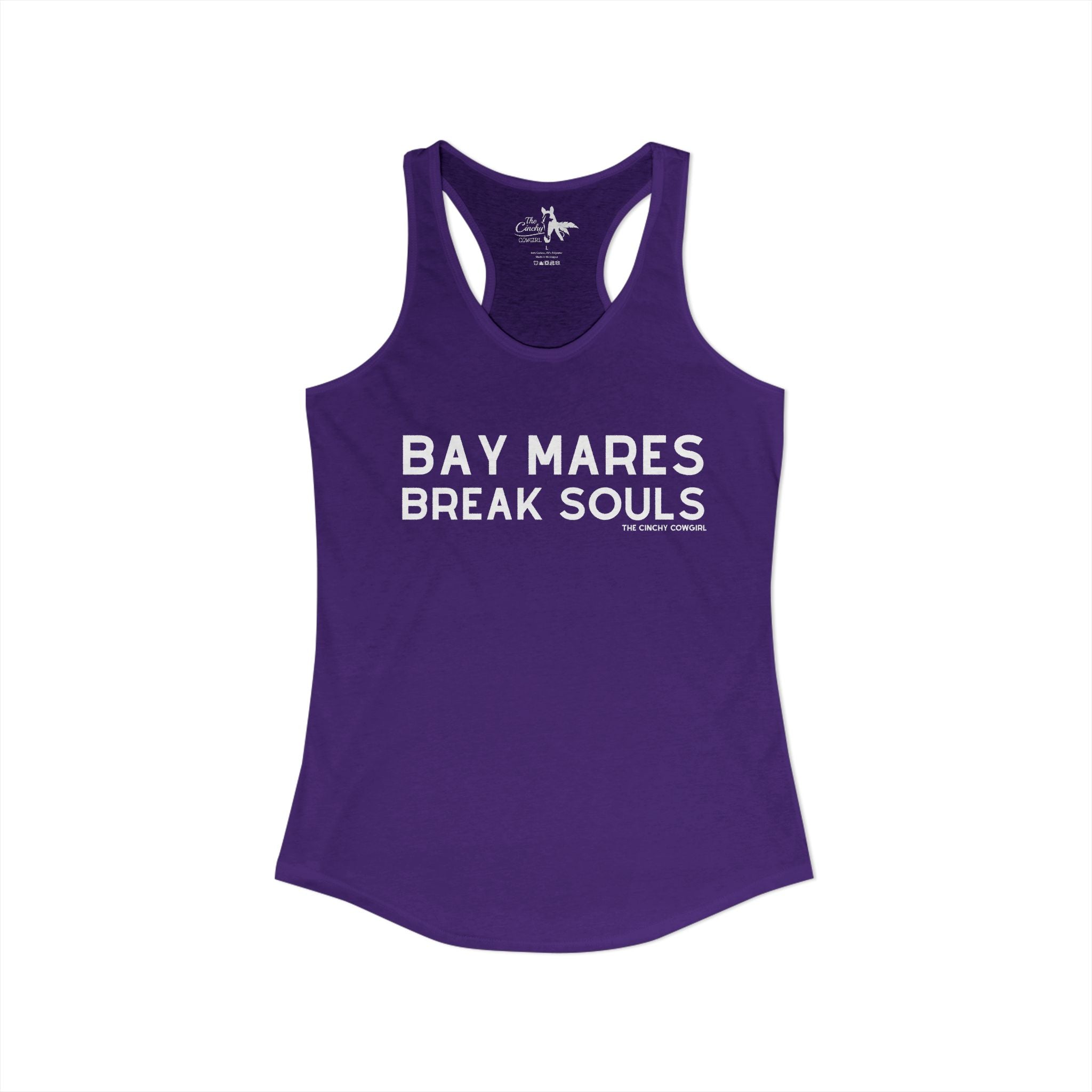 Bay Mares Break Souls Tank Top graphic tank The Cinchy Cowgirl - Print XS Solid Purple Rush
