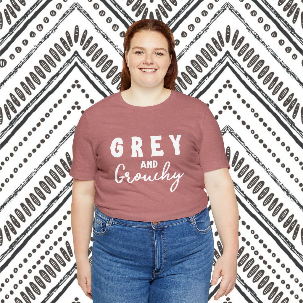 Grey & Grouchy Short Sleeve Tee Horse Color Shirt Printify   