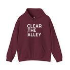 Clear The Alley Hoodie Graphic Hoodie The Cinchy Cowgirl - Print Maroon S