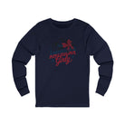 American Girly Long Sleeve Tee Long-sleeve The Cinchy Cowgirl - Print XL Navy