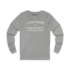 I Just Want To Drink Margaritas And Ride My Horse Long Sleeve Tee Long-sleeve The Cinchy Cowgirl - Print S Athletic Heather