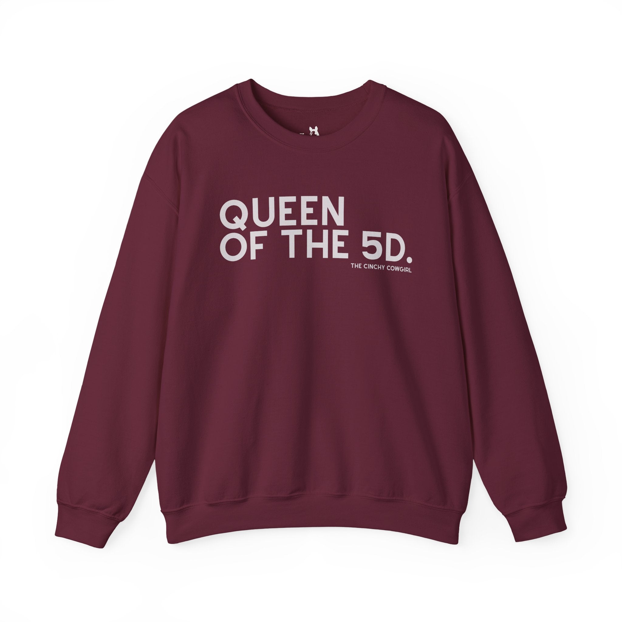 Queen Of The 5D Fleece Pullover Sweatshirt The Cinchy Cowgirl - Print S Maroon