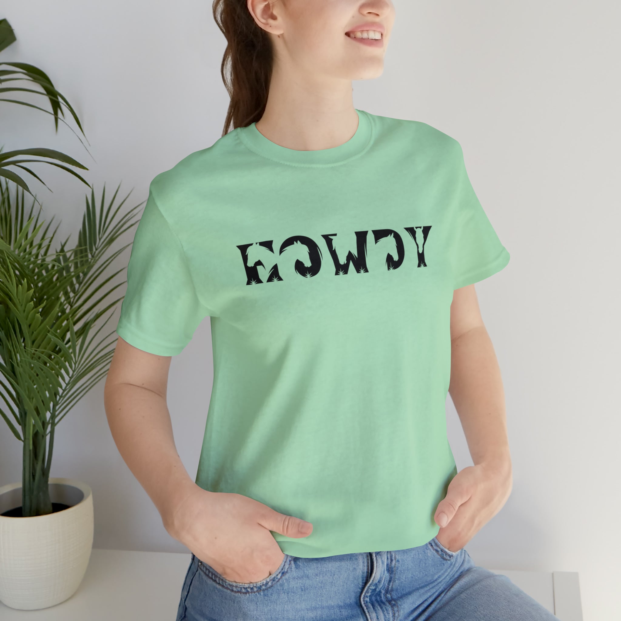 Howdy Short Sleeve Tee tcc graphic tee Printify Mint XS 