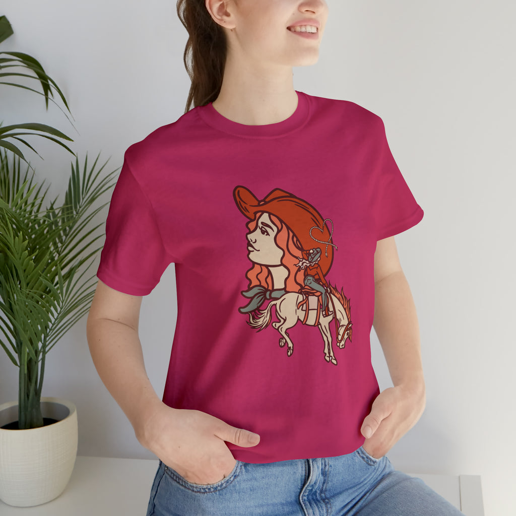 Cowgirl's Soul Short Sleeve Tee tcc graphic tee Printify Berry XS 