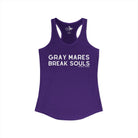 Gray Mares Break Souls Tank Top Tank Top The Cinchy Cowgirl - Print XS Solid Purple Rush