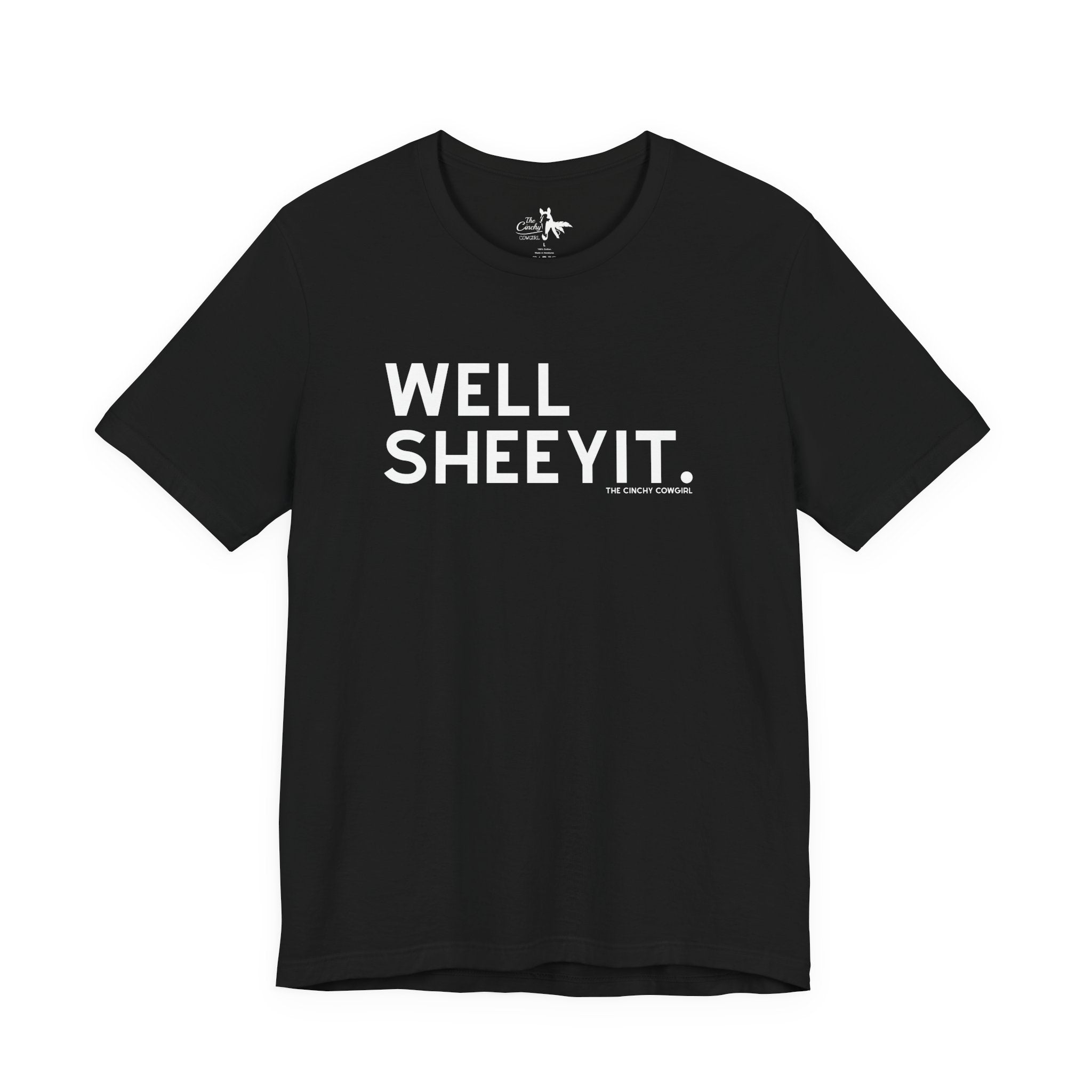 Well Sheeyit Short Sleeve Tee Graphic Tee The Cinchy Cowgirl - Print Black XS