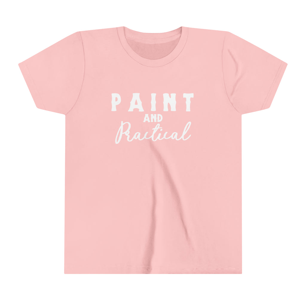 Paint & Practical Youth Tee Pink