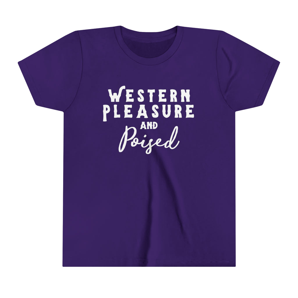 Western Pleasure & Poised Youth Tee Purple