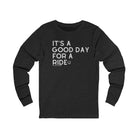 It's A Good Day For A Ride Long Sleeve Tee Long-sleeve The Cinchy Cowgirl - Print S Dark Heathered Gray