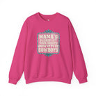 Mama's Please Let Your Babies Grow Up To Be Cowboys Fleece Pullover Sweatshirt The Cinchy Cowgirl- Print S Heliconia