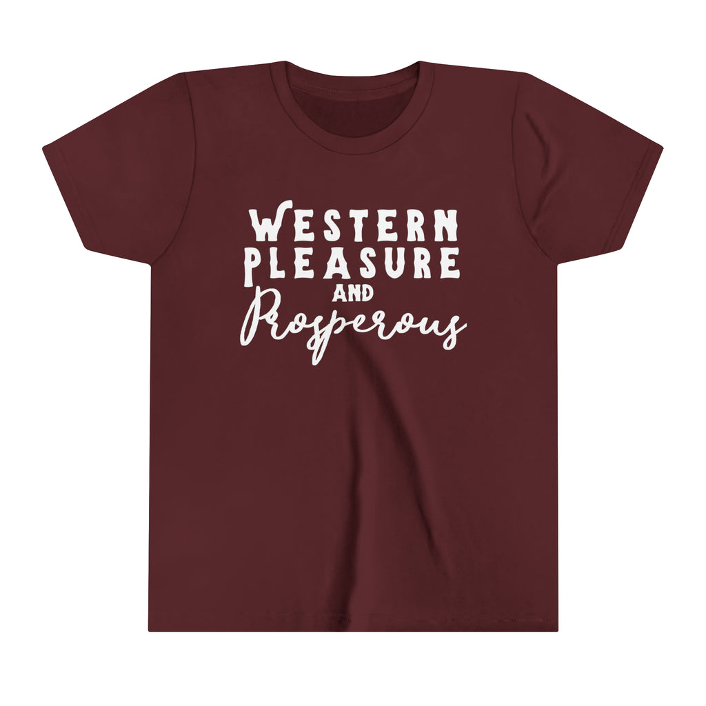 Western Pleasure & Prosperous Youth Tee Maroon