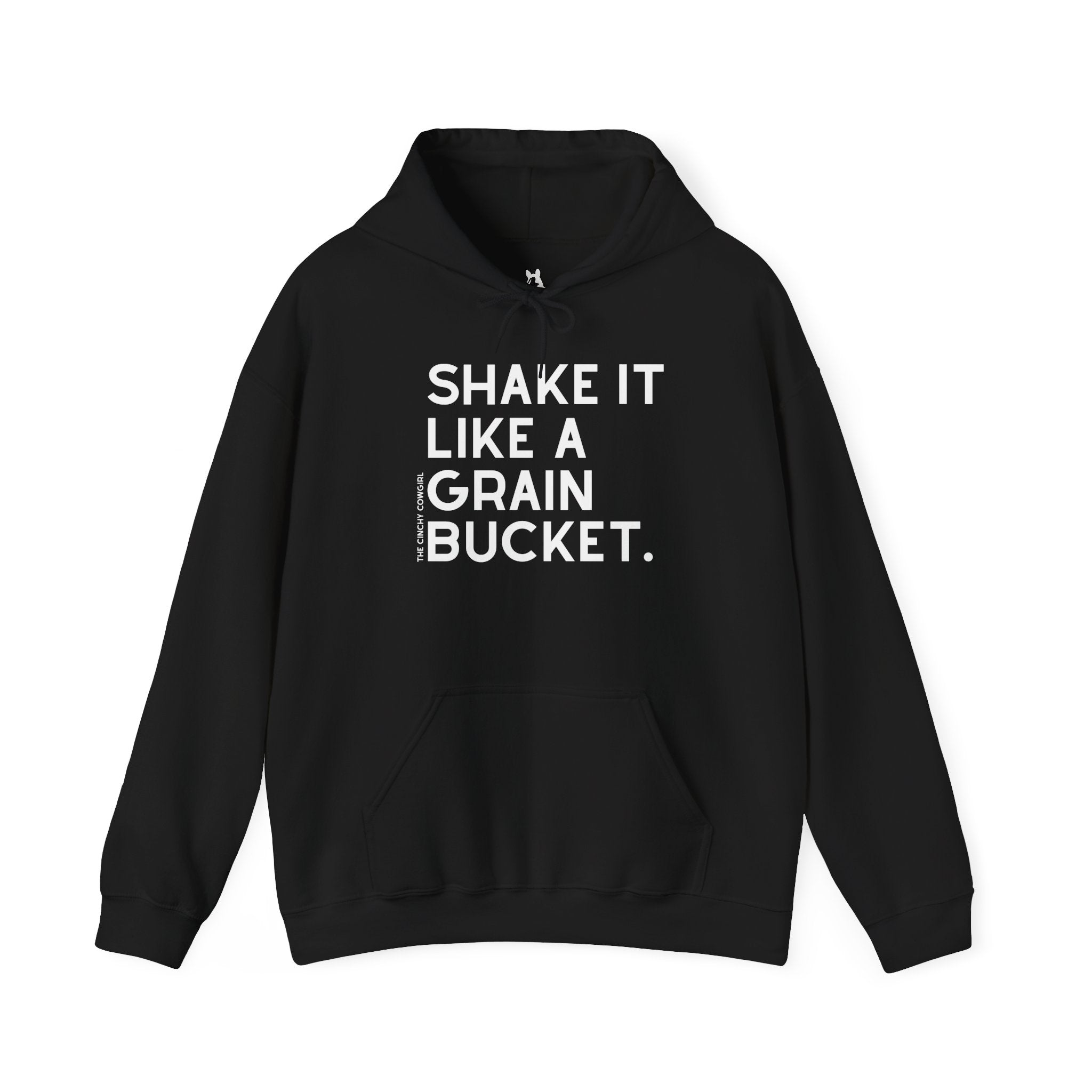 Shake It Like A Grain Bucket Hoodie Hoodie The Cinchy Cowgirl - Print Black S