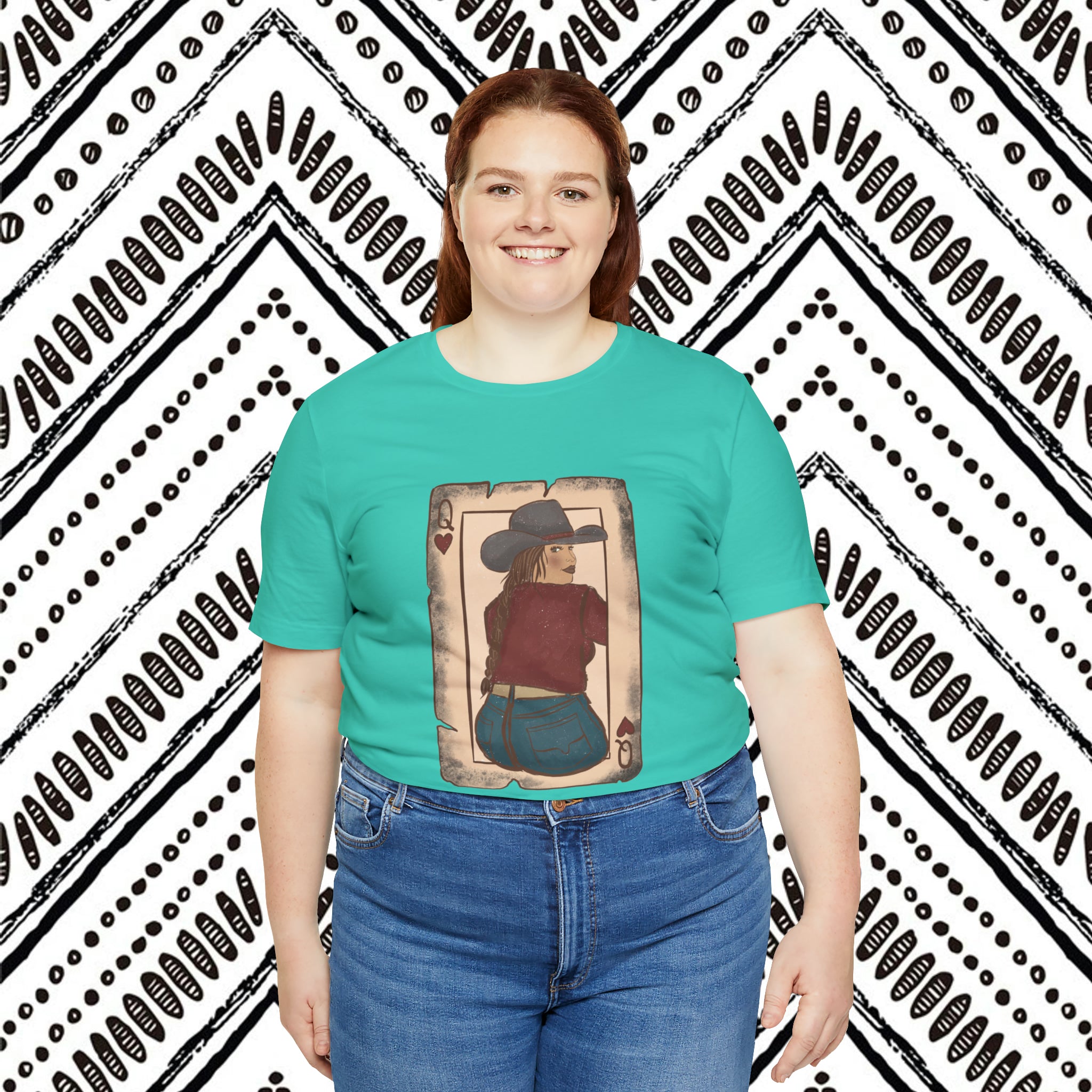 Queen Cowgirl Short Sleeve Tee tcc graphic tee Printify   