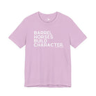 Barrel Horses Build Character Short Sleeve Tee Graphic Tee The Cinchy Cowgirl - Print Lilac XS