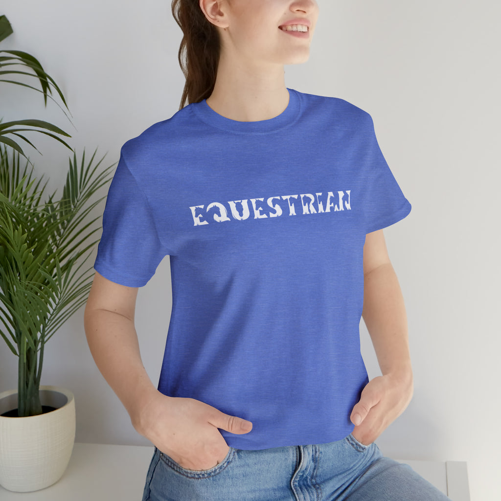 Equestrian Short Sleeve Tee tcc graphic tee Printify Heather Columbia Blue XS 