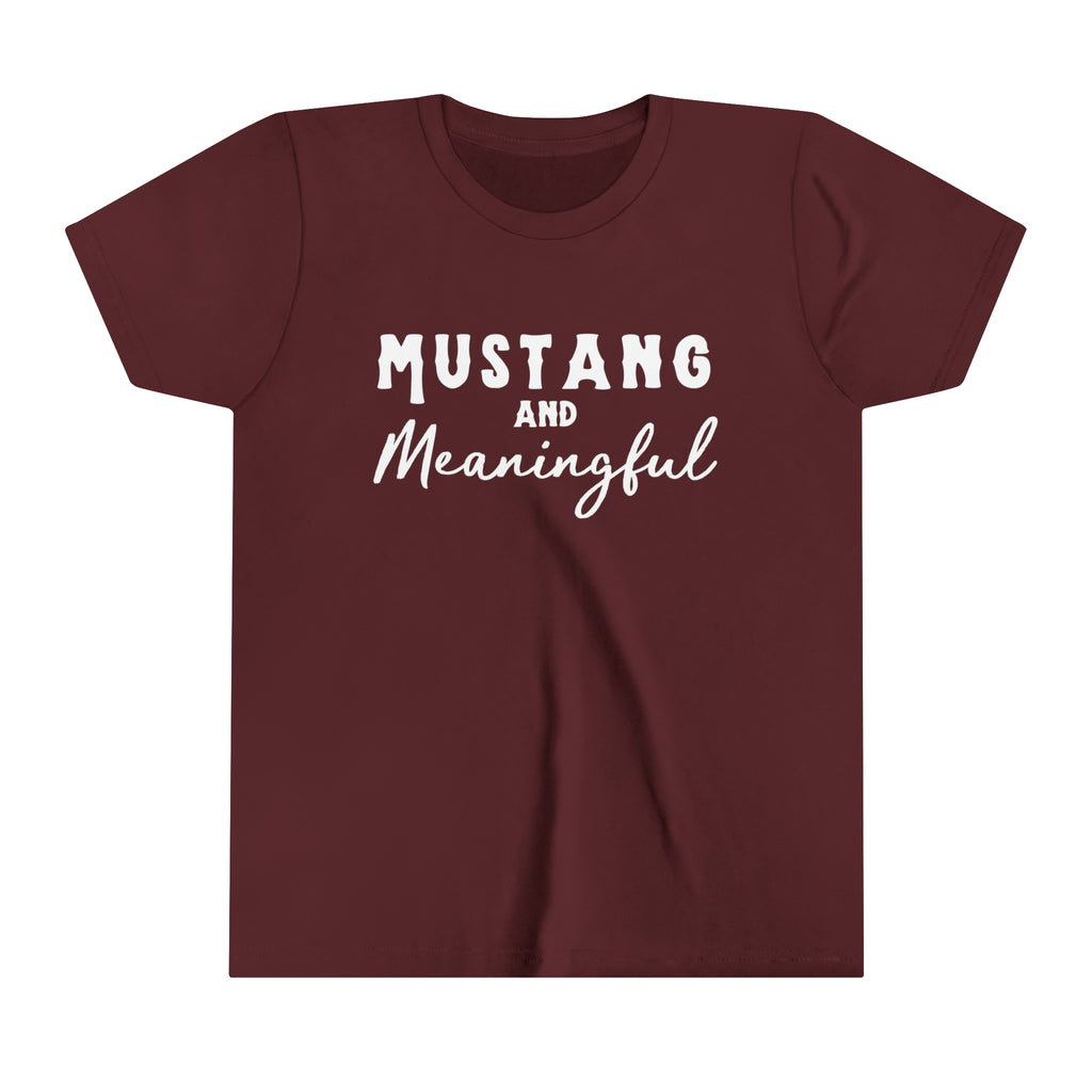 Mustang & Meaningful Youth Tee Maroon