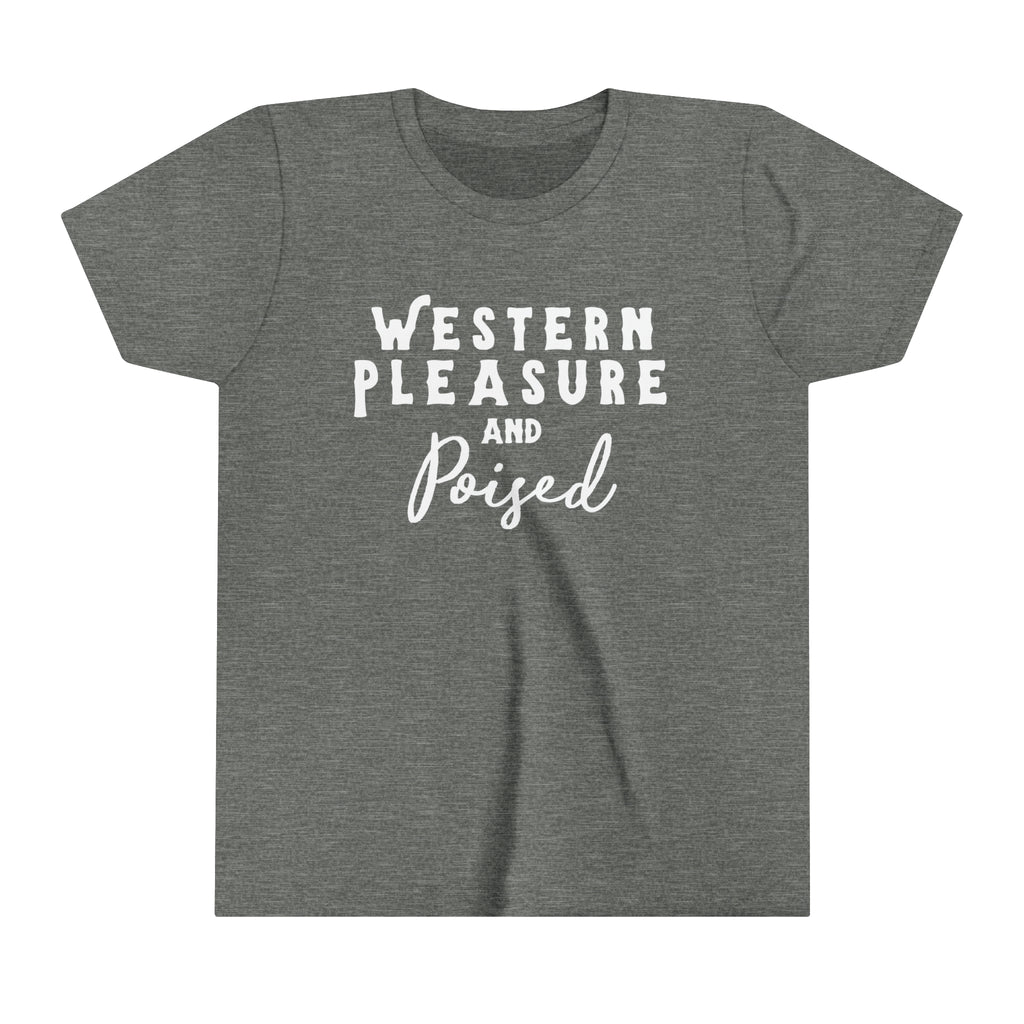 Western Pleasure & Poised Youth Tee Grey