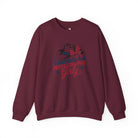 American Girly Fleece Pullover Sweatshirt The Cinchy Cowgirl - Print S Maroon