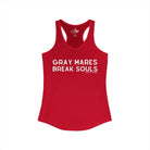 Gray Mares Break Souls Tank Top Tank Top The Cinchy Cowgirl - Print XS Solid Red