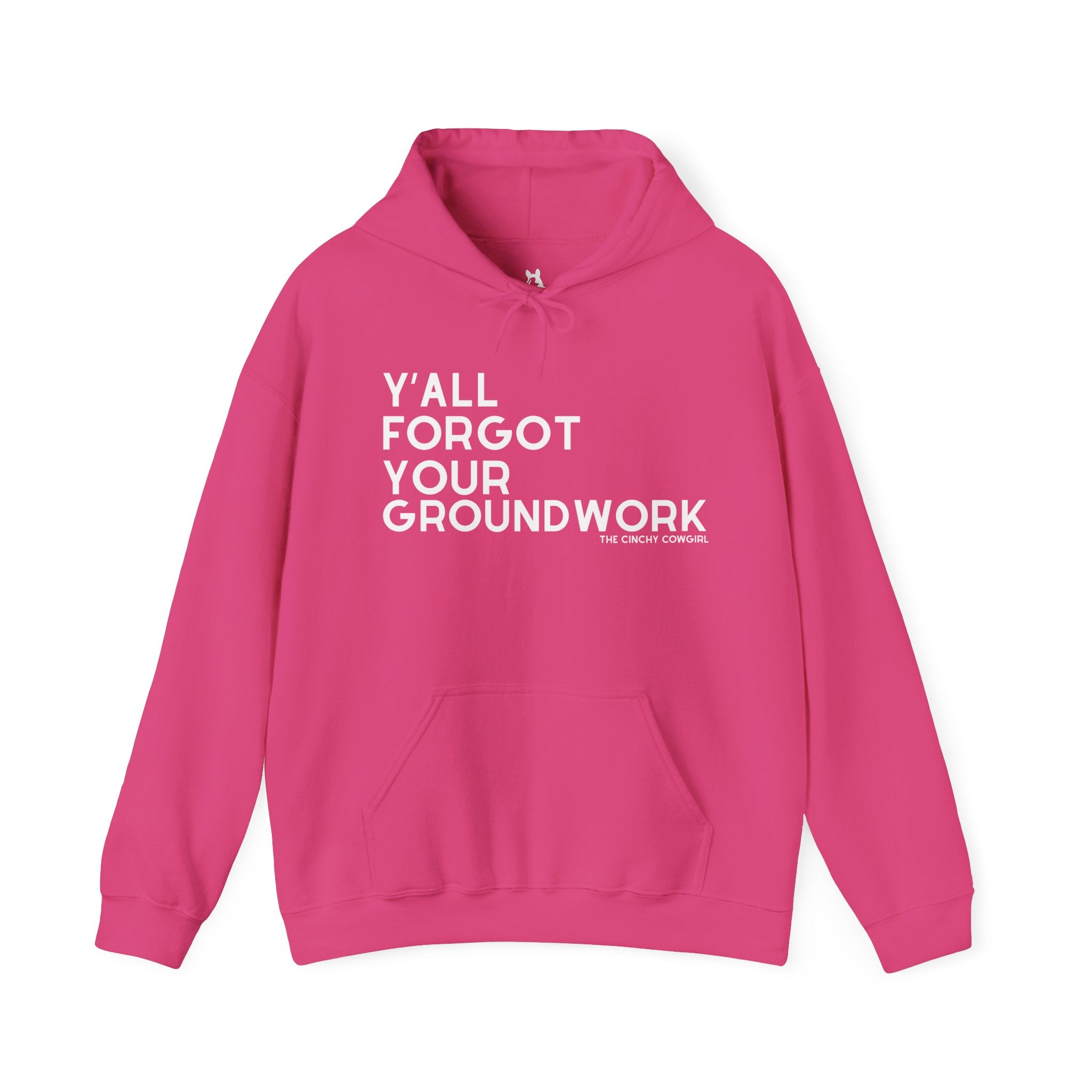 Y'all Forgot Your Groundwork Hoodie Graphic Hoodie The Cinchy Cowgirl - Print Heliconia S