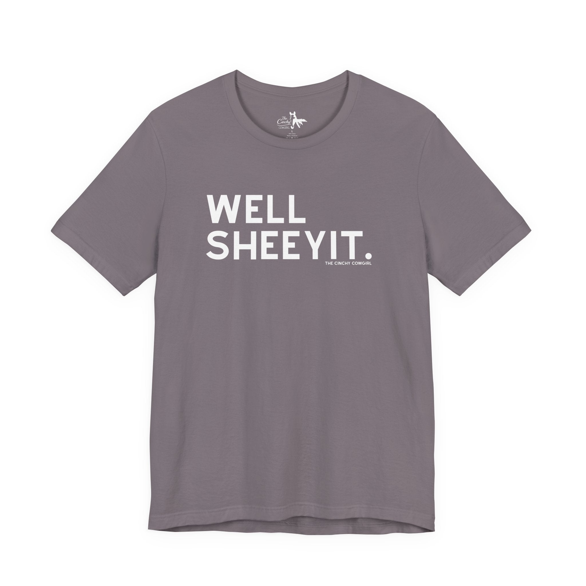 Well Sheeyit Short Sleeve Tee Graphic Tee The Cinchy Cowgirl - Print Storm XS