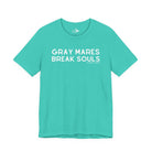 Gray Mares Break Souls Short Sleeve Tee T-Shirt The Cinchy Cowgirl - Print Teal XS