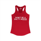 Don't Be A Salty Heifer Tank Top Tank Top The Cinchy Cowgirl - Print XS Solid Red