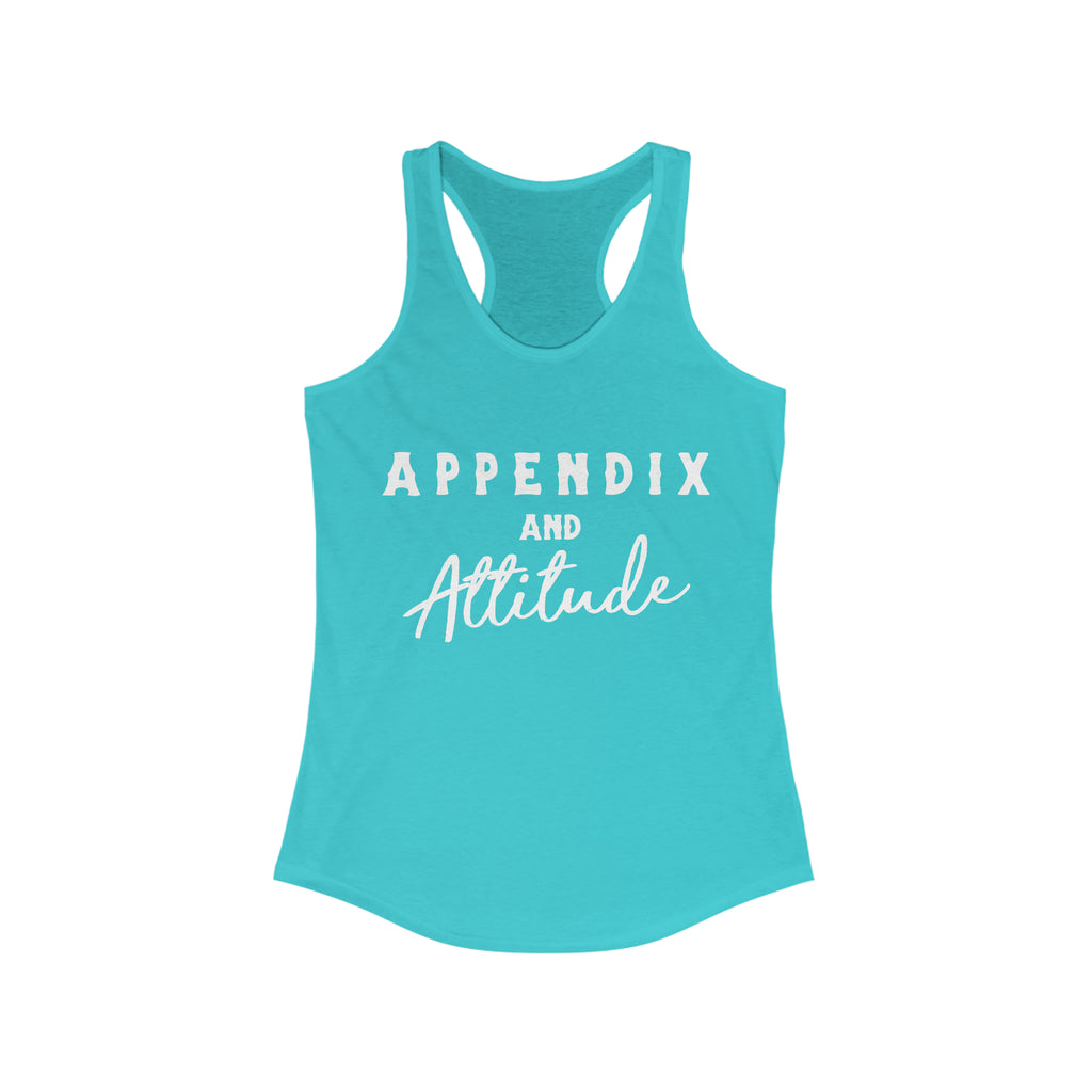Appendix & Attitude Racerback Tank Horse Color Shirts Printify XS Solid Tahiti Blue 