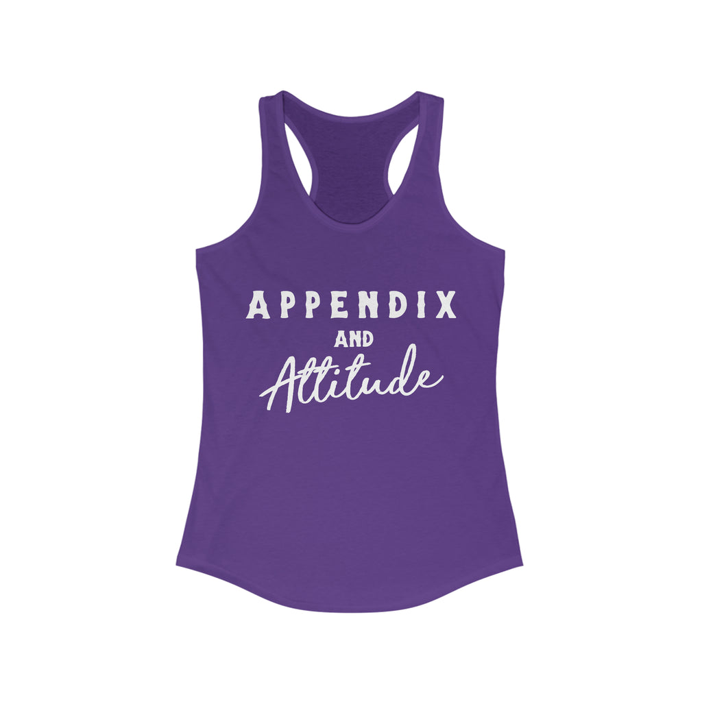 Appendix & Attitude Racerback Tank Horse Color Shirts Printify XS Solid Purple Rush 