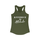 Appendix & Attitude Racerback Tank Horse Color Shirts Printify XS Solid Military Green 