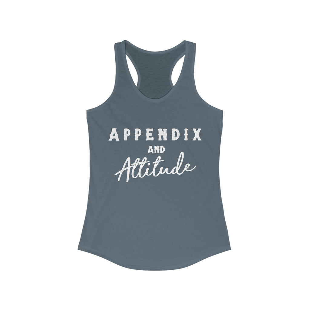 Appendix & Attitude Racerback Tank Horse Color Shirts Printify XS Solid Indigo 