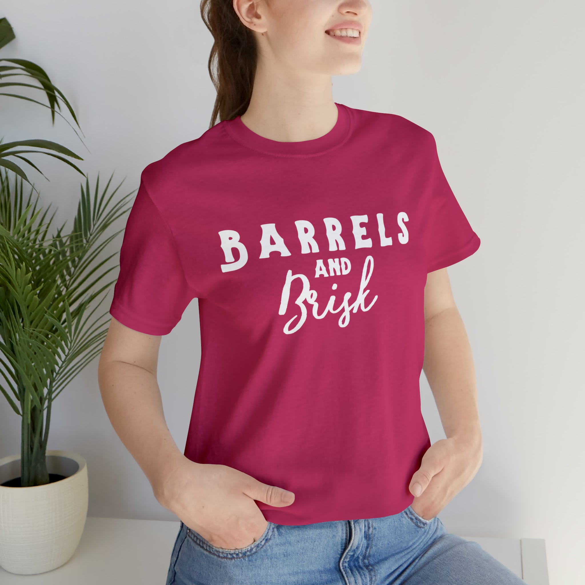 Barrels & Brisk Short Sleeve Tee Horse Riding Discipline Tee Printify Berry XS 