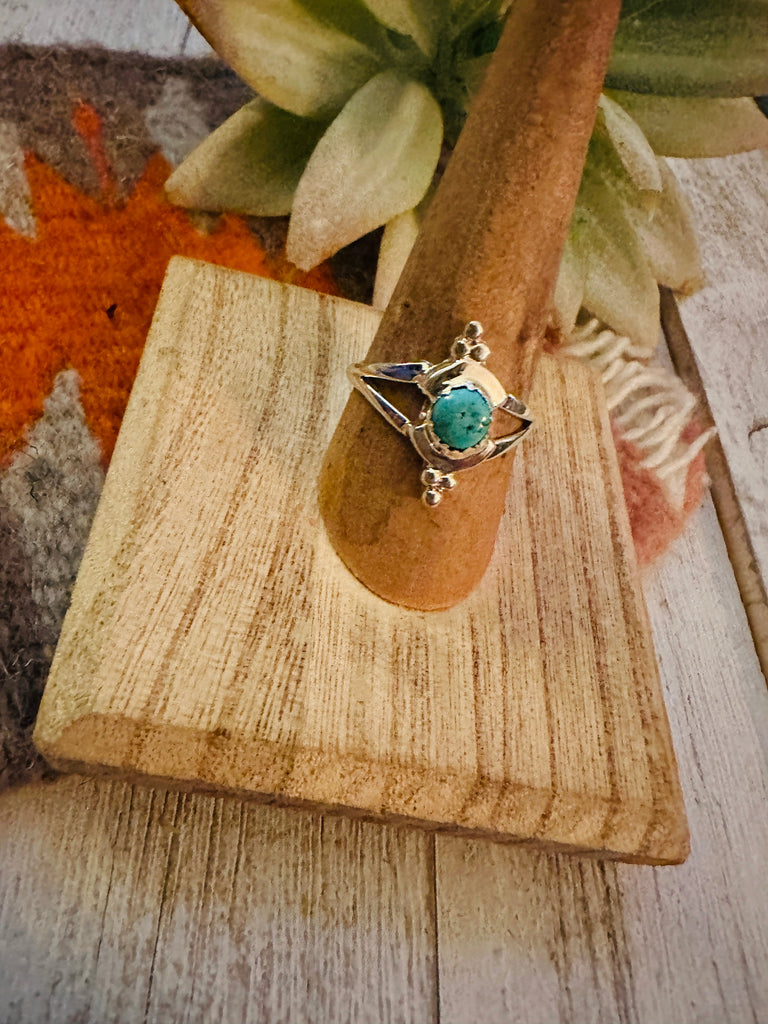 Size 8 Turquoise Direction Ring NT jewelry Nizhoni Traders LLC   