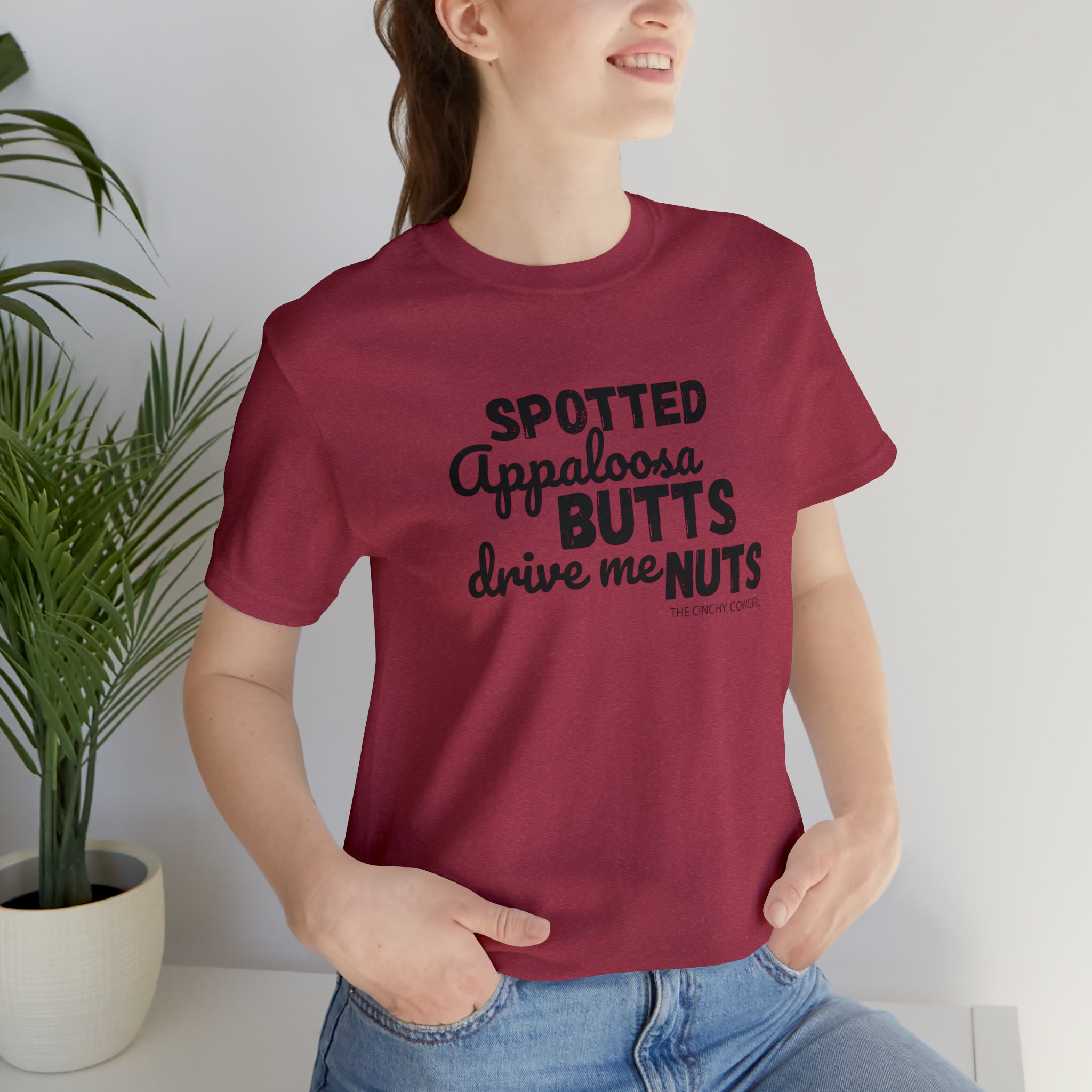 Appaloosa Butts Short Sleeve Tee tcc graphic tee Printify Heather Raspberry XS 