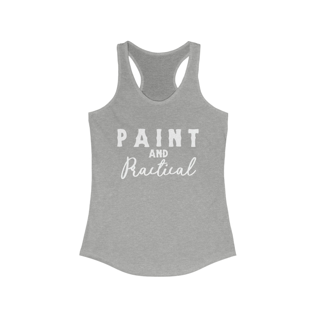 Paint & Practical  Racerback Tank Horse Color Shirts Printify XS Heather Grey 