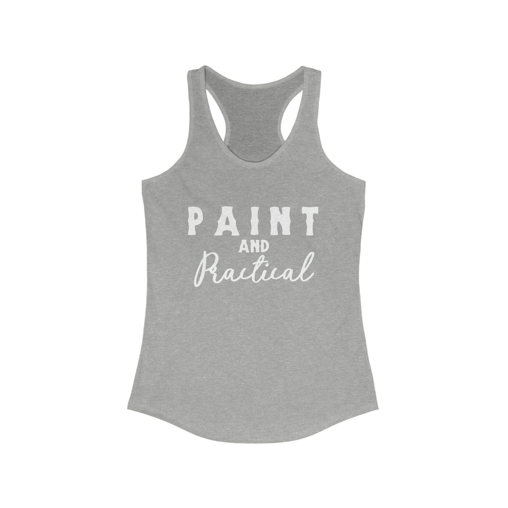 Paint & Practical Grey Racerback Tank