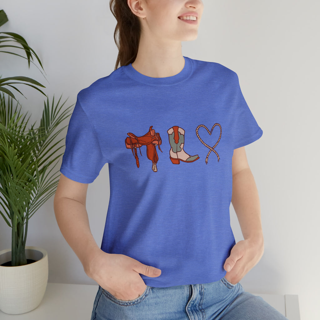 Western Love Blue Short Sleeve Tee