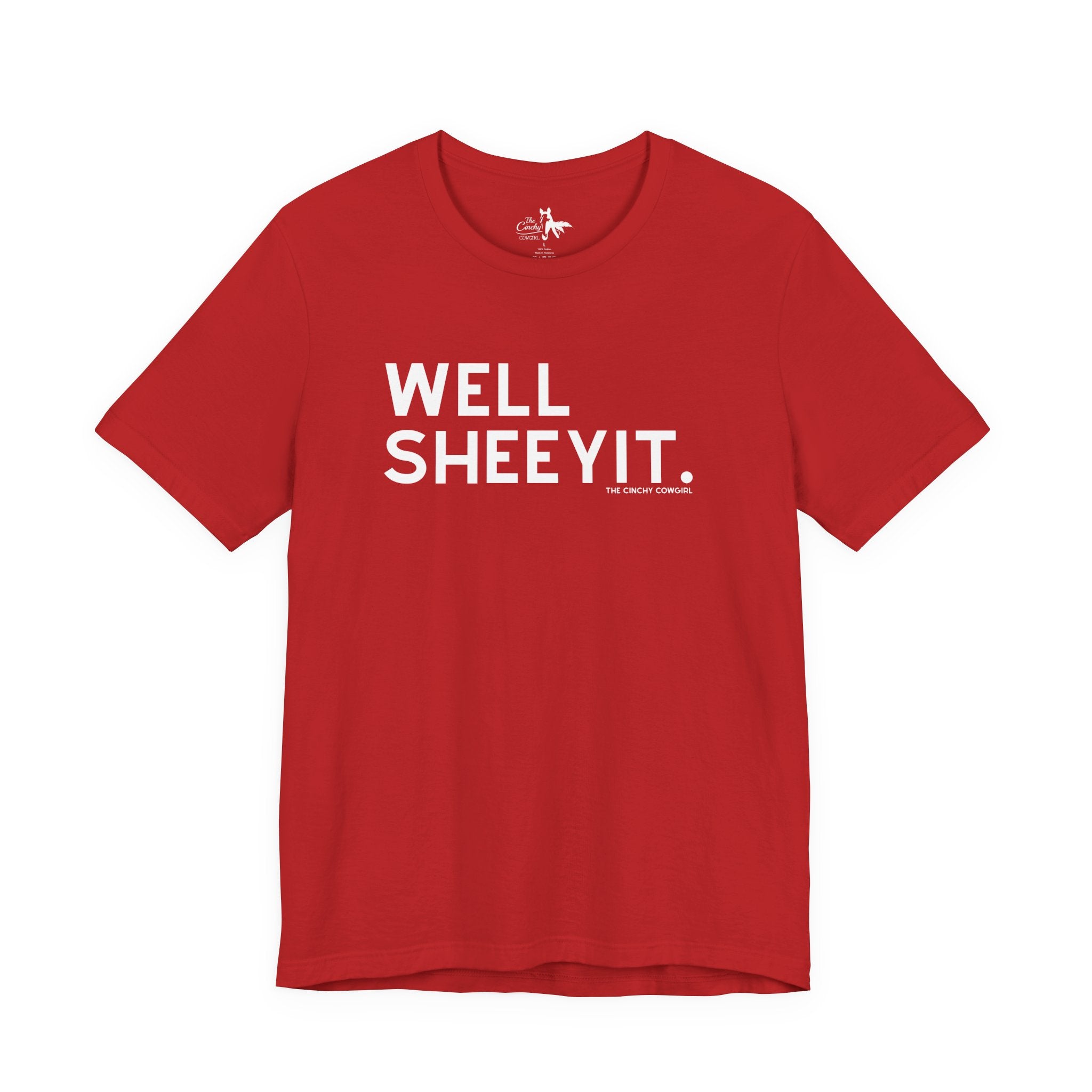 Well Sheeyit Short Sleeve Tee Graphic Tee The Cinchy Cowgirl - Print Red XS