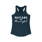 Mustang & Meaningful Racerback Tank Horse Color Shirts Printify XS Solid Midnight Navy 