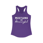 Mustang & Meaningful Racerback Tank Horse Color Shirts Printify XS Solid Purple Rush 